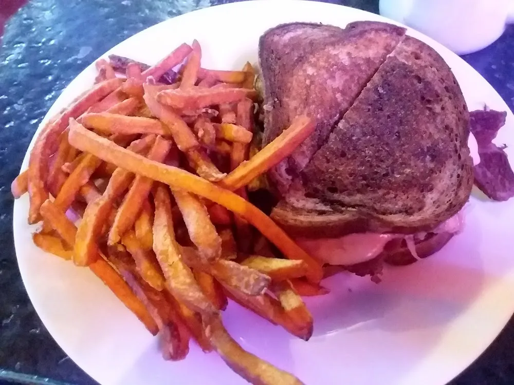 The Mercedes Sandwich with Sweet Potato Fries